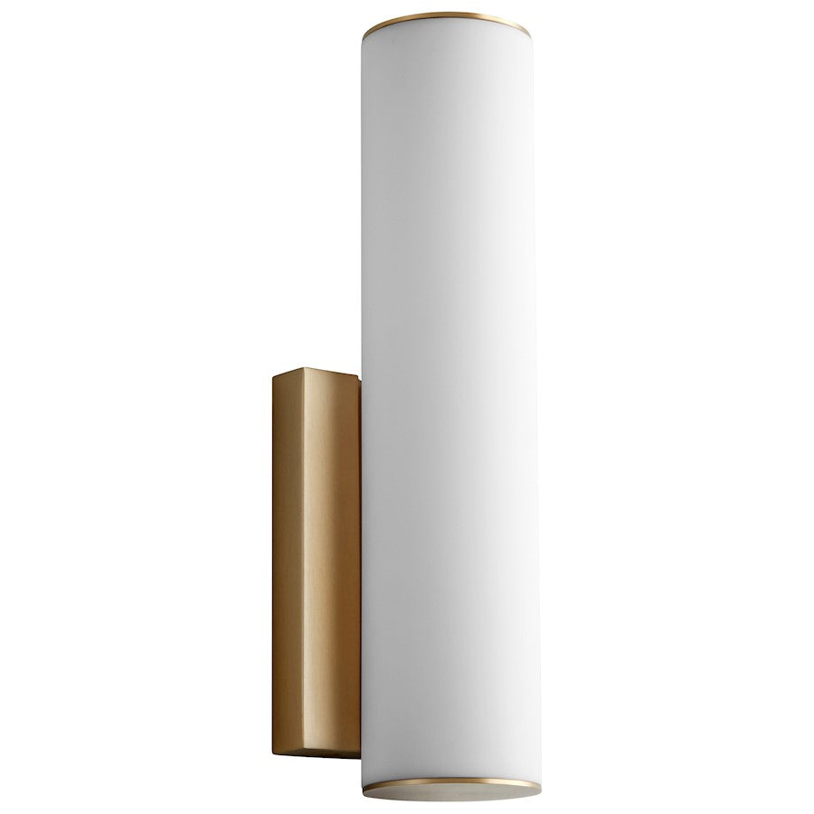 Oxygen Lighting Fugit 1 Light Sconce, Aged Brass/Matte White - 3-5010-40