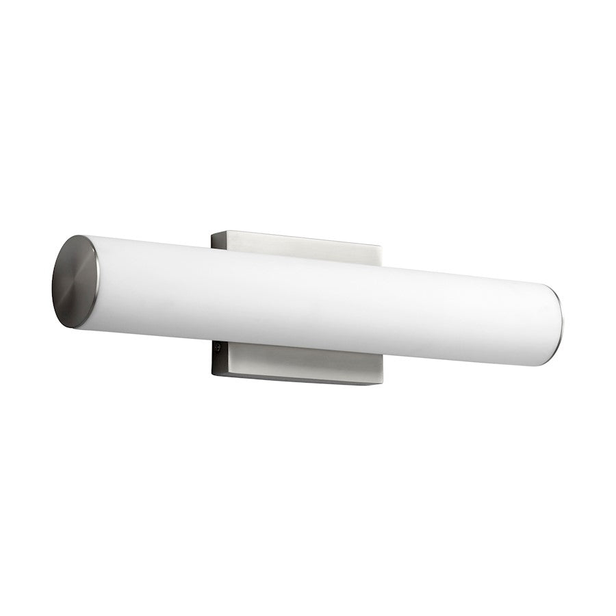 Oxygen Lighting Fugit 1 Light Wall Sconce, Satin Nickel/Matte White - 3-5011-24