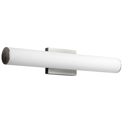 Oxygen Lighting Fugit 2 Light 23" vanity, Satin Nickel/Matte White - 3-5012-24