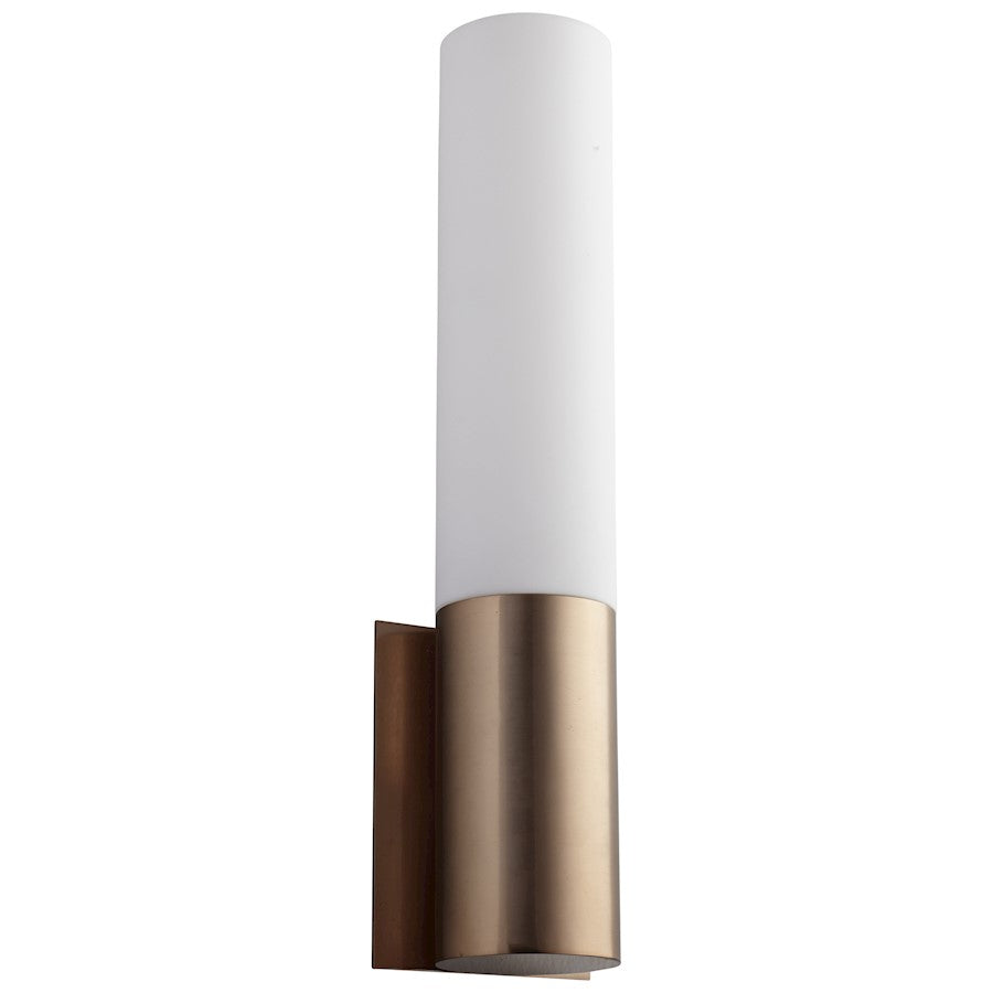 Oxygen Lighting Magnum 1 Light Sconce, Satin Copper/Matte White - 3-518-25