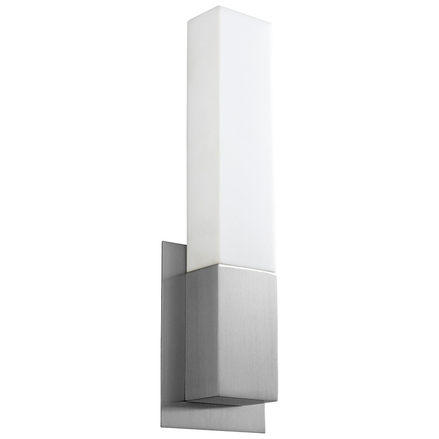 Oxygen Lighting Vega 1 Light Sconce, Satin Nickel/Matte White - 3-519-24