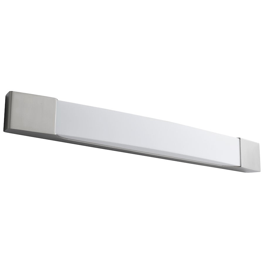 Oxygen Lighting Apollo 2 Light Vanity, 9W, Satin Nickel/Matte White - 3-524-24