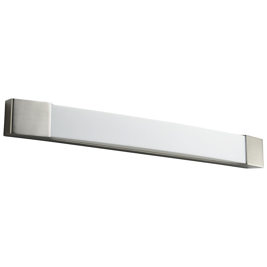 Oxygen Lighting Apollo 2 Light Vanity, 11W, Satin Nickel/Matte White - 3-525-24