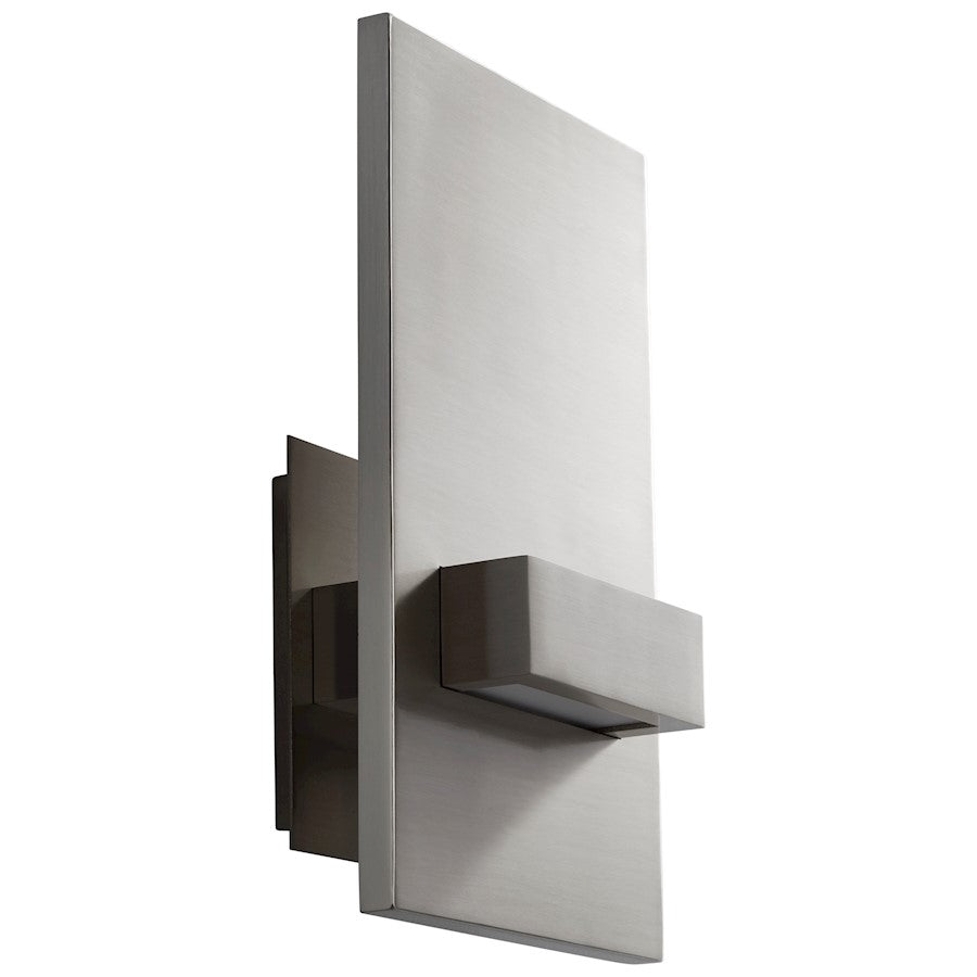 Oxygen Lighting VELA 2 Light Sconce, Satin Nickel/White - 3-527-24