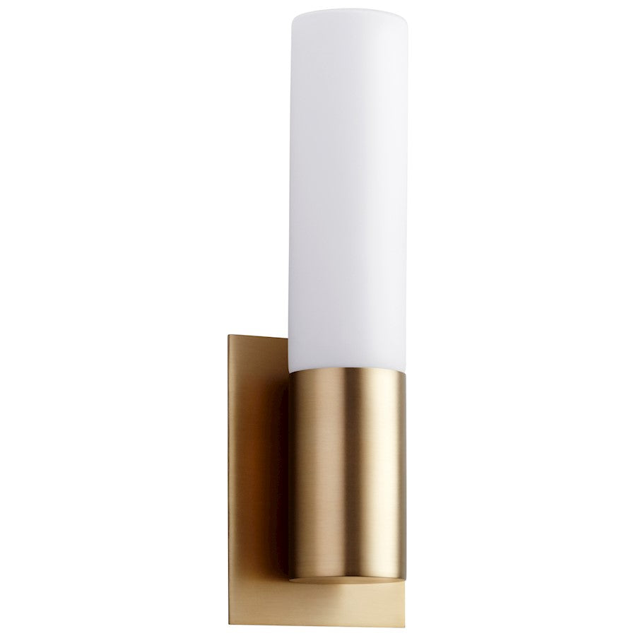 Oxygen Lighting Magneta 1 Light Sconce, Aged Brass/Matte White - 3-528-40