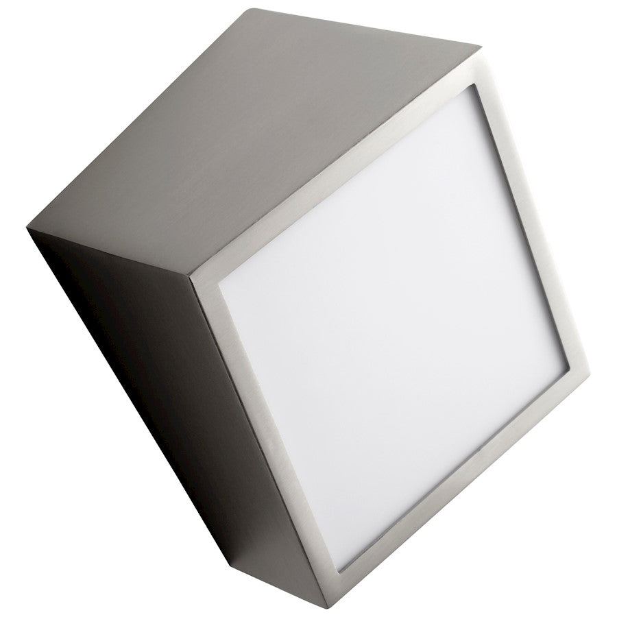 Oxygen Lighting Zeta 1 Light Sconce, Satin Nickel/Matte White - 3-530-24