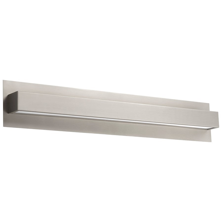 Oxygen Lighting Alcor 1 Light Wall Sconce, Satin Nickel/Matte White - 3-533-24