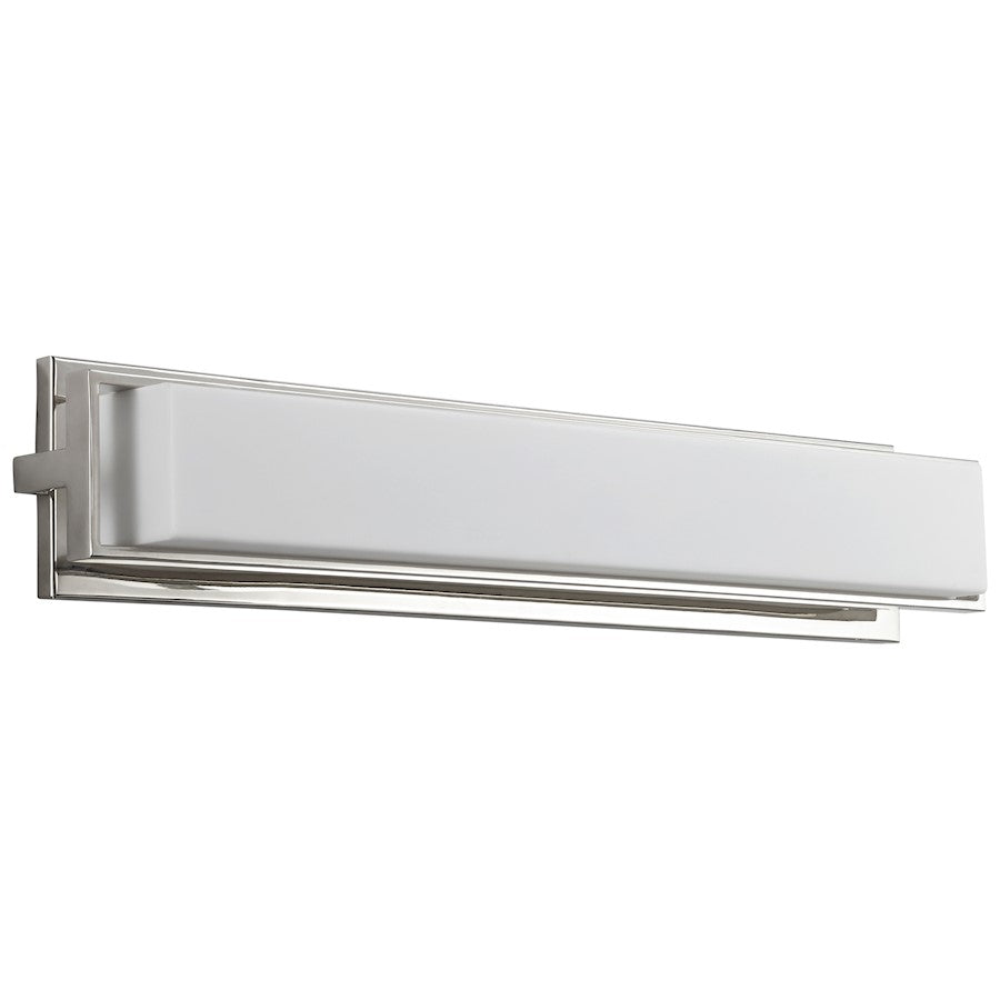 Oxygen Lighting Plato 1 Light Sconce, Polished Nickel/White - 3-534-20