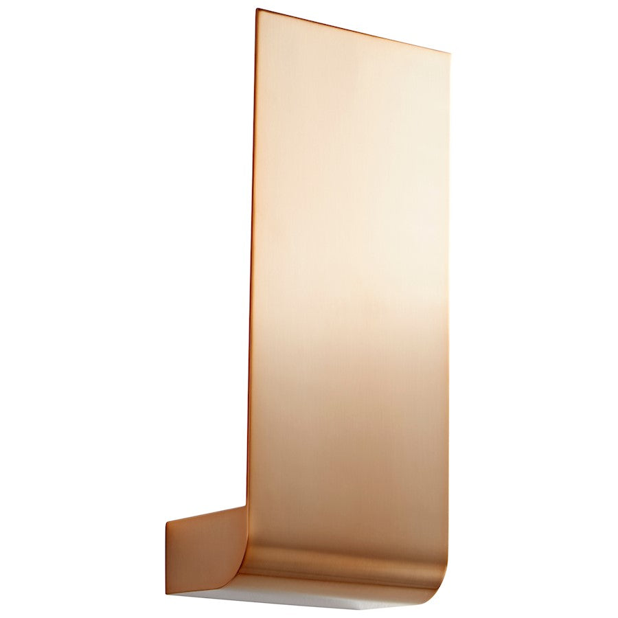 Oxygen Lighting Halo 1 Light Sconce, Satin Copper/White - 3-535-25