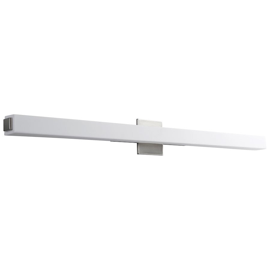 Oxygen Lighting Adelphi 2 Light LED Vanity, Satin Nickel/White - 3-536-24