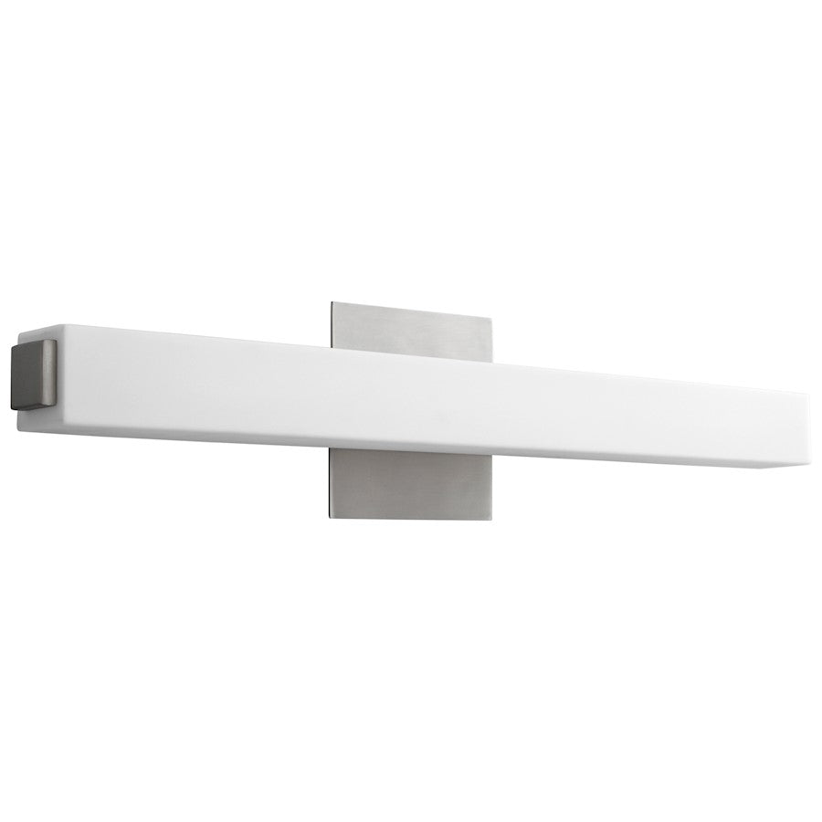 Oxygen Lighting Adelphi 12W 1 Light Sconce, Satin Nickel/White - 3-537-24