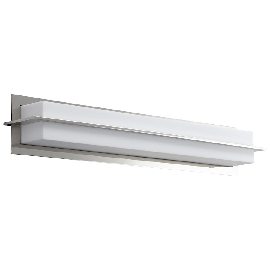 Oxygen Lighting Metrix 1 Light Sconce, Polished Nickel/White - 3-542-20