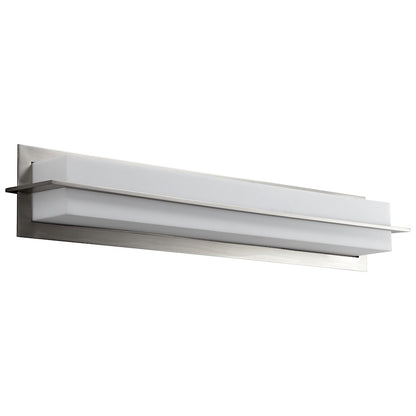 Oxygen Lighting Metrix 1 Light Wall Sconce, Satin Nickel/Matte White - 3-542-24