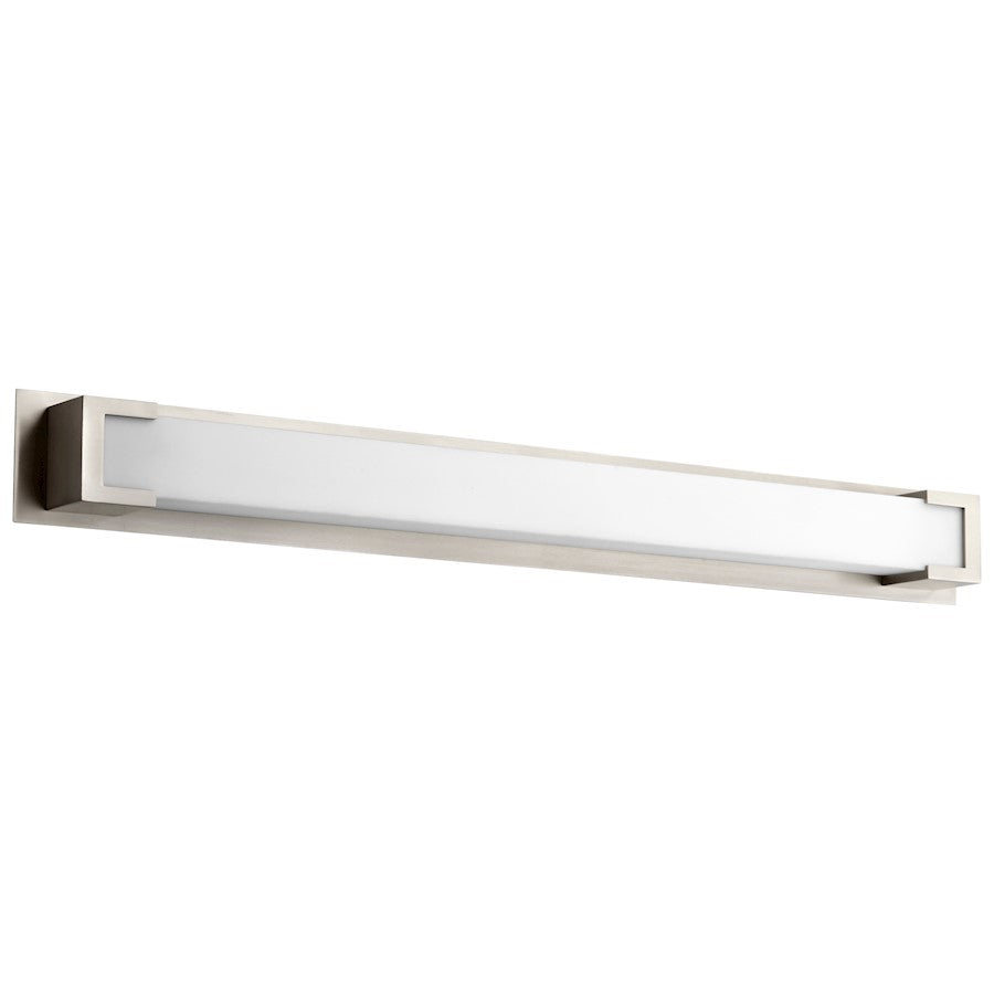 Oxygen Lighting Orion 1 Light Wall Sconce, Satin Nickel/Matte White - 3-543-24