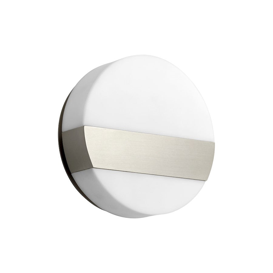 Oxygen Lighting Aurora 1 Light Sconce, Satin Nickel/Matte White - 3-551-24