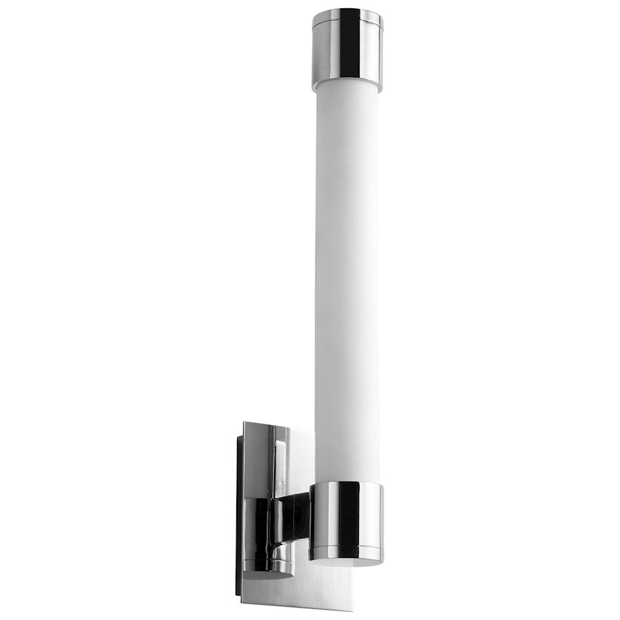 Oxygen Lighting Zenith 1 Light LED Sconce, Polished Nickel/White - 3-556-14