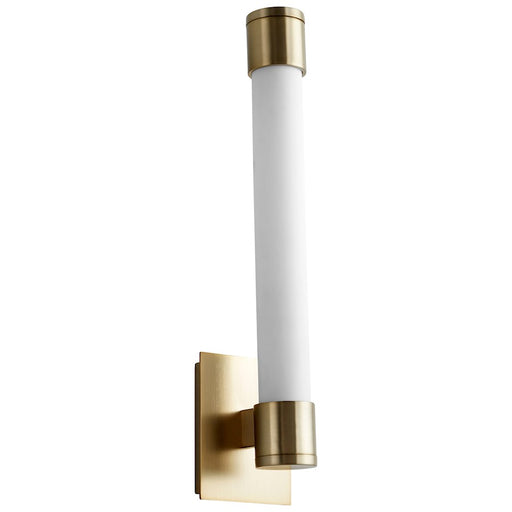 Oxygen Lighting Zenith 1 Light LED Sconce, Aged Brass/Matte White - 3-556-40