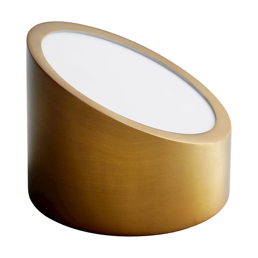 Oxygen Lighting Zeepers 1 Light Sconce, Aged Brass/Matte White - 3-560-40