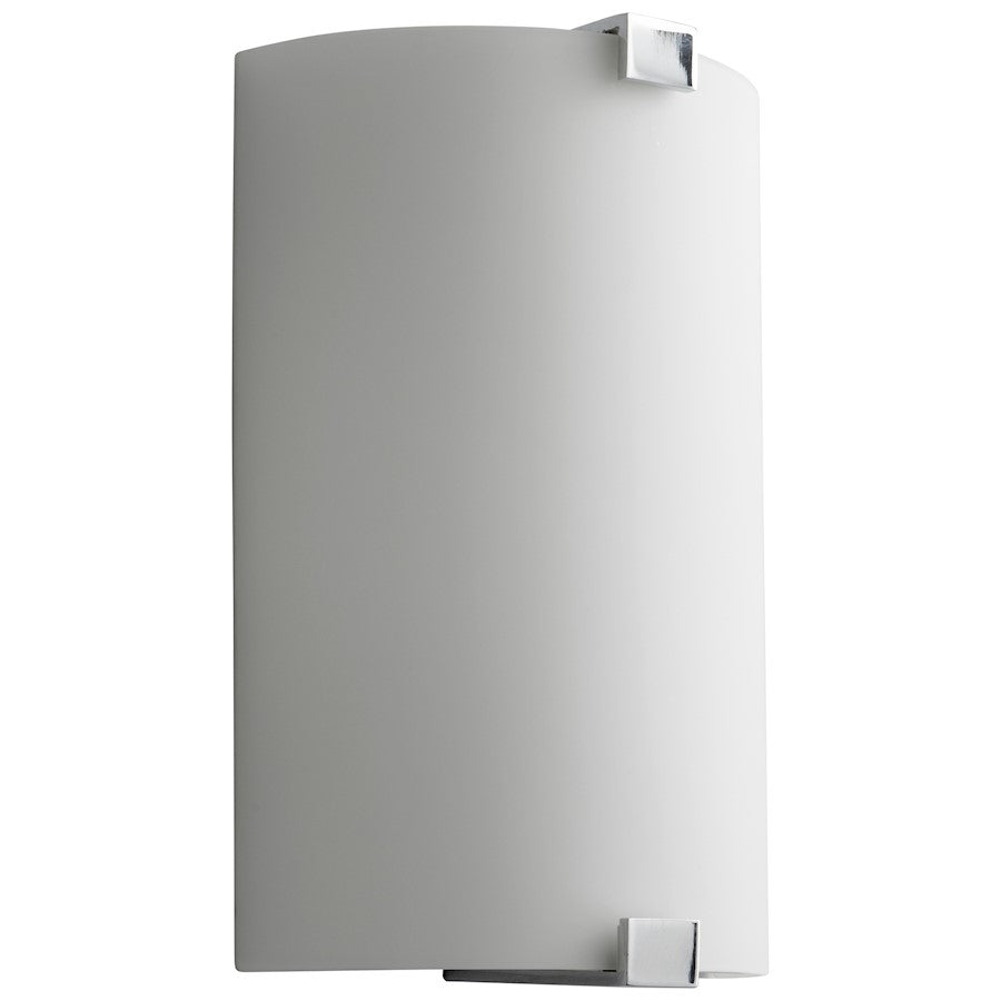 Oxygen Lighting Siren 1 Light Sconce, Chrome/White Opal - 3-563-114