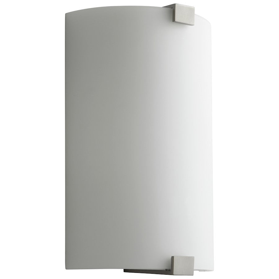 Oxygen Lighting Siren 1 Light Sconce, Satin Nickel/White Opal Glass - 3-563-124