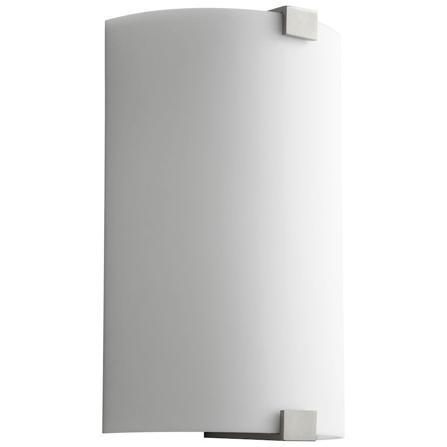 Oxygen Lighting Siren 1 Light Sconce, Satin Nickel/Matte White - 3-563-224