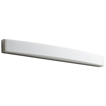 Oxygen Lighting Archer 1 Light Wall Sconce, Satin Nickel/Matte White - 3-575-24