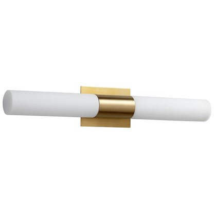 Oxygen Lighting Magneta 2 Light Vanity, Aged Brass/Matte Opal - 3-590-140