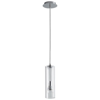 Oxygen Lighting Gratis 1 Light Pendant, Polished Chrome/Clear - 3-609-14