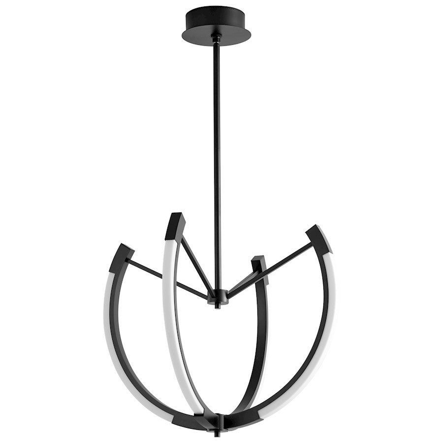 Oxygen Lighting Utopia 28" 4 Light LED Ceiling Mount, Black/White - 3-6141-15