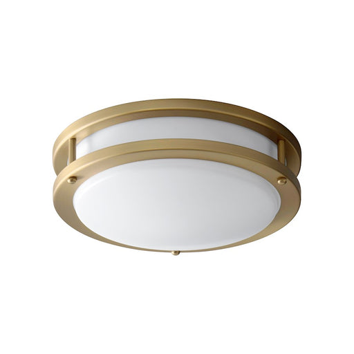 Oxygen Lighting Oracle 1 Light Ceiling Mount, 8W, Aged Brass/White - 3-618-40