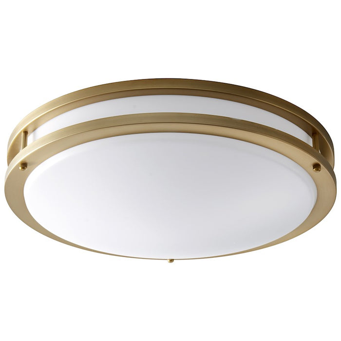 Oxygen Lighting Oracle 1 Light Ceiling Mount, 9W, Aged Brass/White - 3-619-40