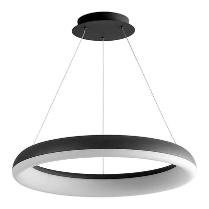 Oxygen Lighting Roswell 24" 1 Light Pendant, Black/Matte White - 3-63-15