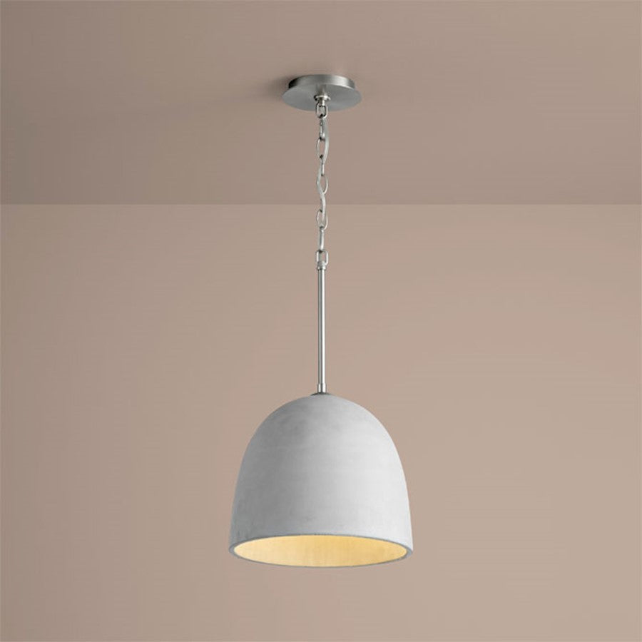 Oxygen Lighting Dune 12" Pendant, Satin Nickel/Gray - 3-641-1624