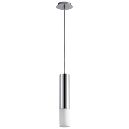 Oxygen Lighting Opus 1 Light Pendant, Polished Chrome/Matte Opal - 3-654-114