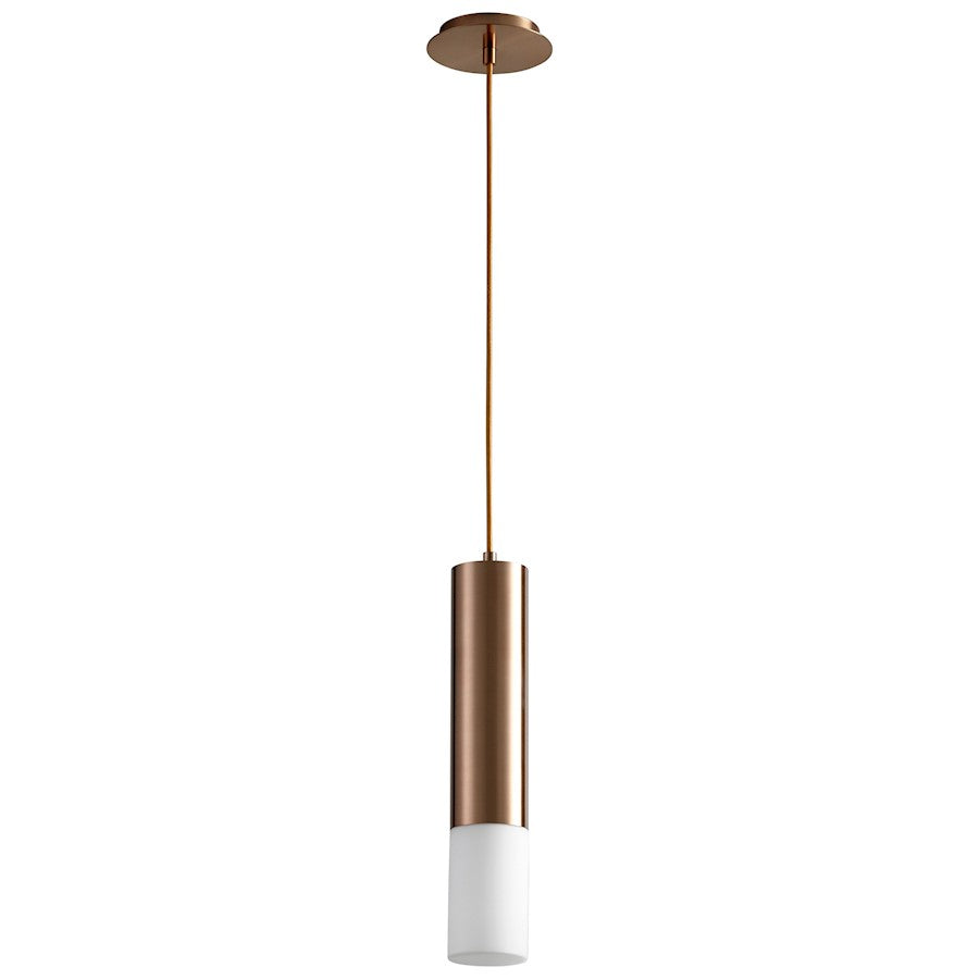 Oxygen Lighting Opus 1 Light Pendant, Satin Copper/Matte Opal - 3-654-125