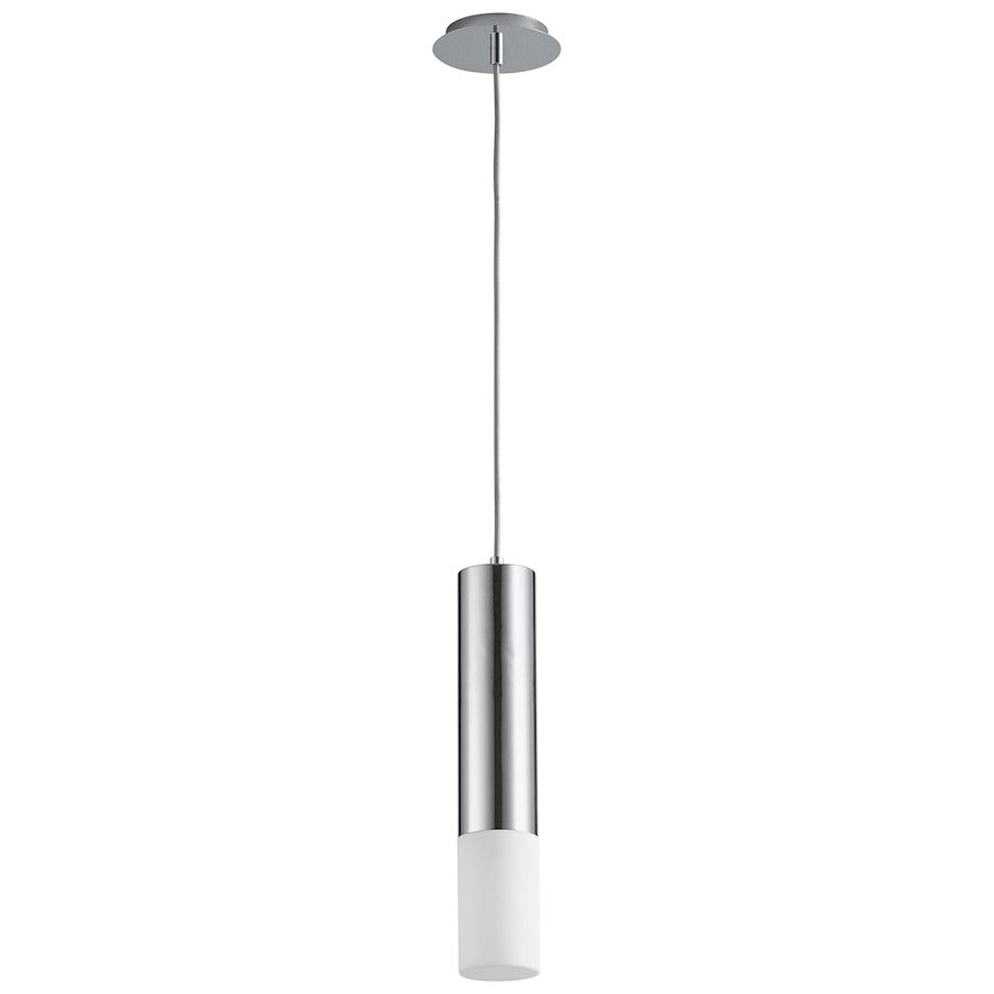 Oxygen Lighting Opus 1 Light Pendant, Polished Chrome/Matte White - 3-654-14