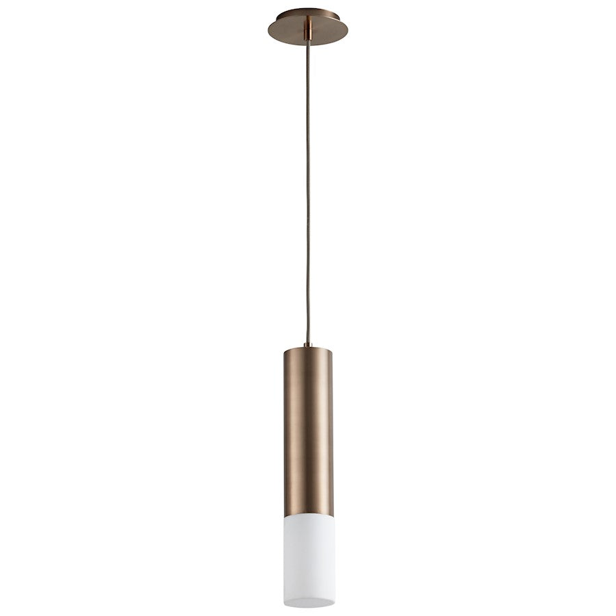 Oxygen Lighting Opus 1 Light Pendant, Satin Copper/Matte White - 3-654-25