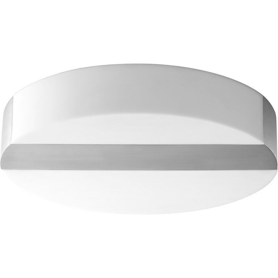 Oxygen Lighting Aurora 1 Light Ceiling Mount, Satin Nickel/White - 3-662-24