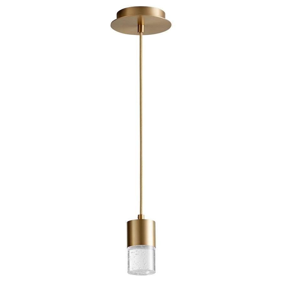 Oxygen Lighting Spirit 1 Light 5" Pendant, Aged Brass - 3-68-40