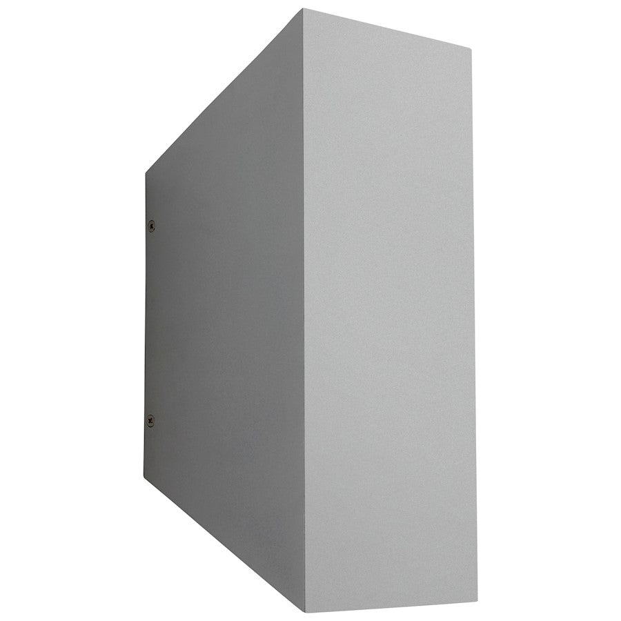 Oxygen Lighting Duo Large 2 Light Outdoor Sconce, Grey/White - 3-703-16