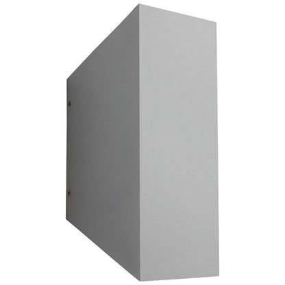 Oxygen Lighting Duo Large 2 Light Outdoor Sconce, Grey/White - 3-703-16