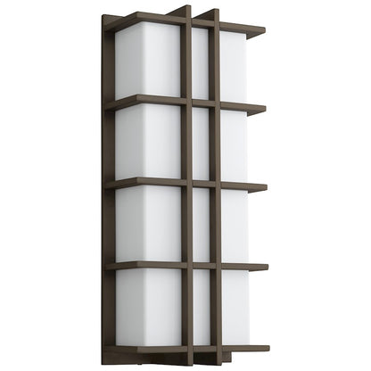 Oxygen Lighting Telshor 2 Light Exterior Sconce, Bronze/White - 3-711-222