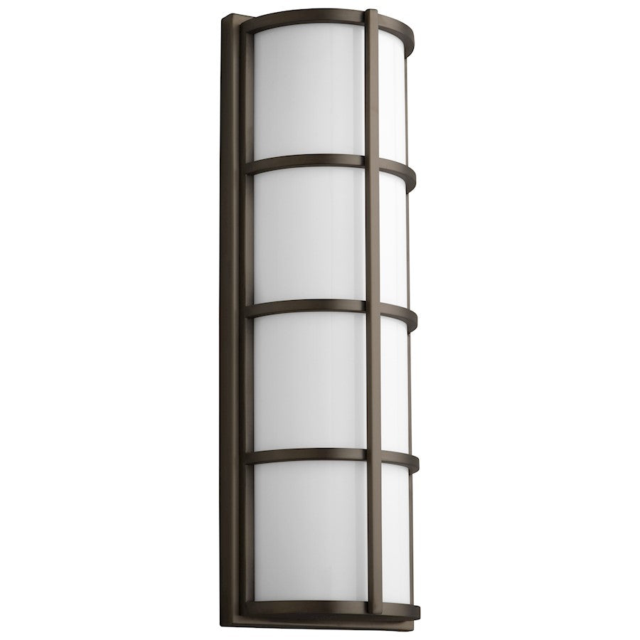 Oxygen Lighting Leda 2 Light LED Exterior Sconce, Bronze/White - 3-713-222