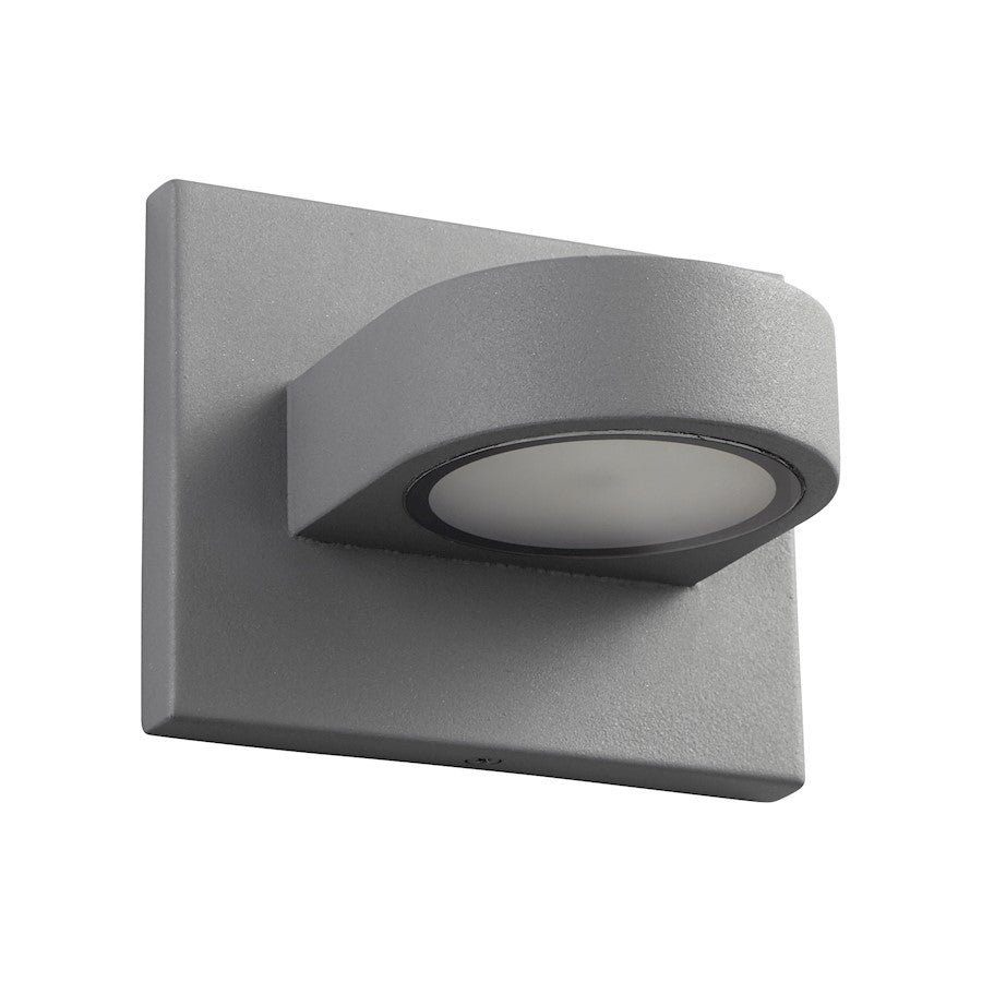 Oxygen Lighting Eris 1 Light Exterior Wall Sconce, Grey/Frosted Glass - 3-720-16