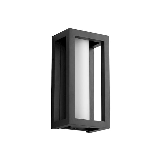 Oxygen Lighting Aperto Small 1 Light Exterior Sconce, Black/Frost - 3-722-15