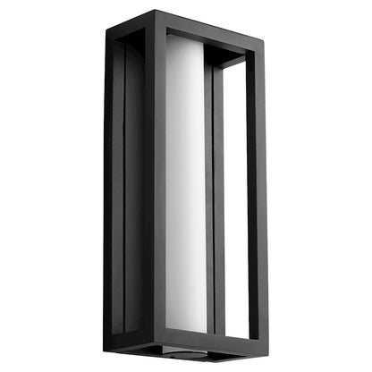 Oxygen Lighting Aperto Large 1 Light Exterior Sconce, Black/Frost - 3-724-15