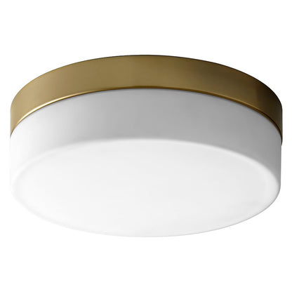 Oxygen Lighting Zuri 1 Light Ceiling Mount, Aged Brass/Matte White - 32-631-40