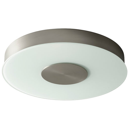Oxygen Lighting Dione 1 Light 15" Ceiling, Nickel/Frosted Glass - 32-664-24