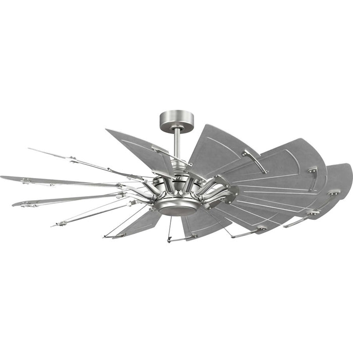 Progress Lighting Springer II 60" 12-Blade Ceiling Fan, Nickel - P250098-081