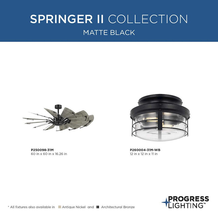 Progress Lighting Springer Ii 60" 12-Blade Ceiling Fan